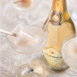 LITCHI SORBET WITH BUBBLY