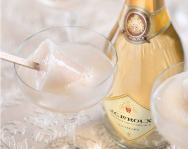 LITCHI SORBET WITH BUBBLY