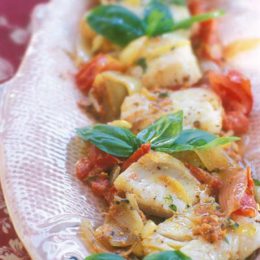 CHILLI FISH WITH TOMATO AND BASIL