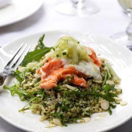 BRAAIED TROUT WITH GREEN COUSCOUS
