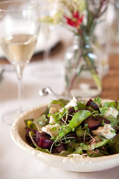 WARM BEETROOT AND GOATS CHEESE SALAD