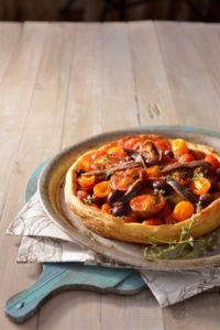 ROASTED TOMATO, OLIVE AND ANCHOVY TART