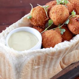 SMOKY CHEESE AND PANCETTA CROQUETTES