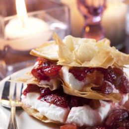STRAWBERRY RHUBARB PHYLLO MILLEFEUILLE