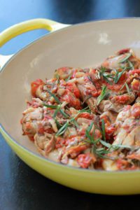 CHICKEN WITH PANCETTA, BELLA TOMATOES AND ROSEMARY