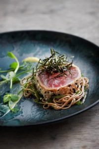 SEARED TUNA WITH SOBA NOODLES