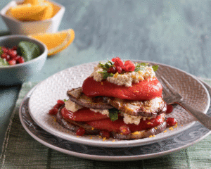 BRINJAL AND RICOTTA STACK
