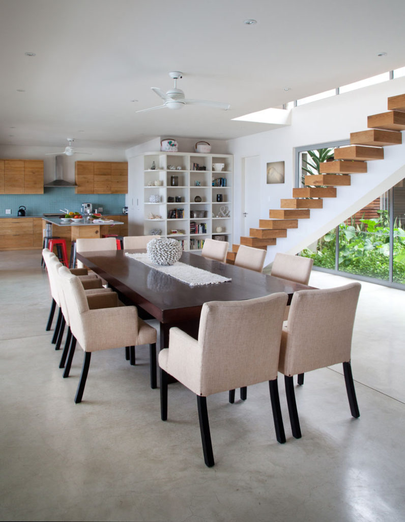 beach house dining room table - contemporary beach house