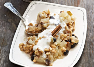 APPLE-AND-PEAR-RICE-CRISPIE-CRUMBLE-WITH-BRANDY-GINGER-CUSTARD