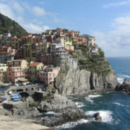 View of the promontory from above Manarola.