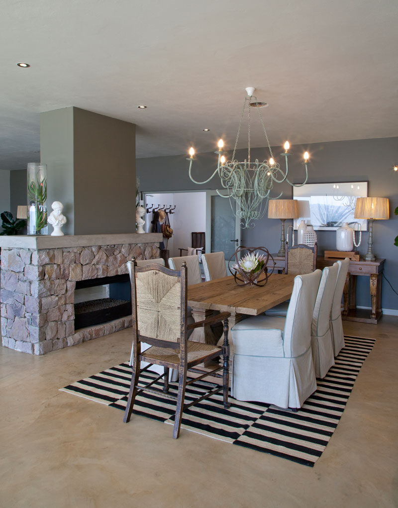 Country style KZN house dining room
