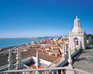 Tiles, turrets and the Tagus River.