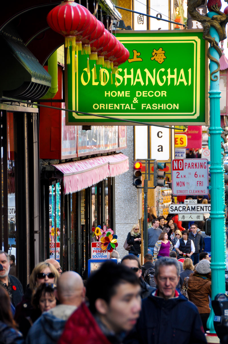 The bustling streets of Chinatown