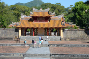 THE TOMB OF EMPEROR MINH MANG (1841) OUTSIDE HUE.