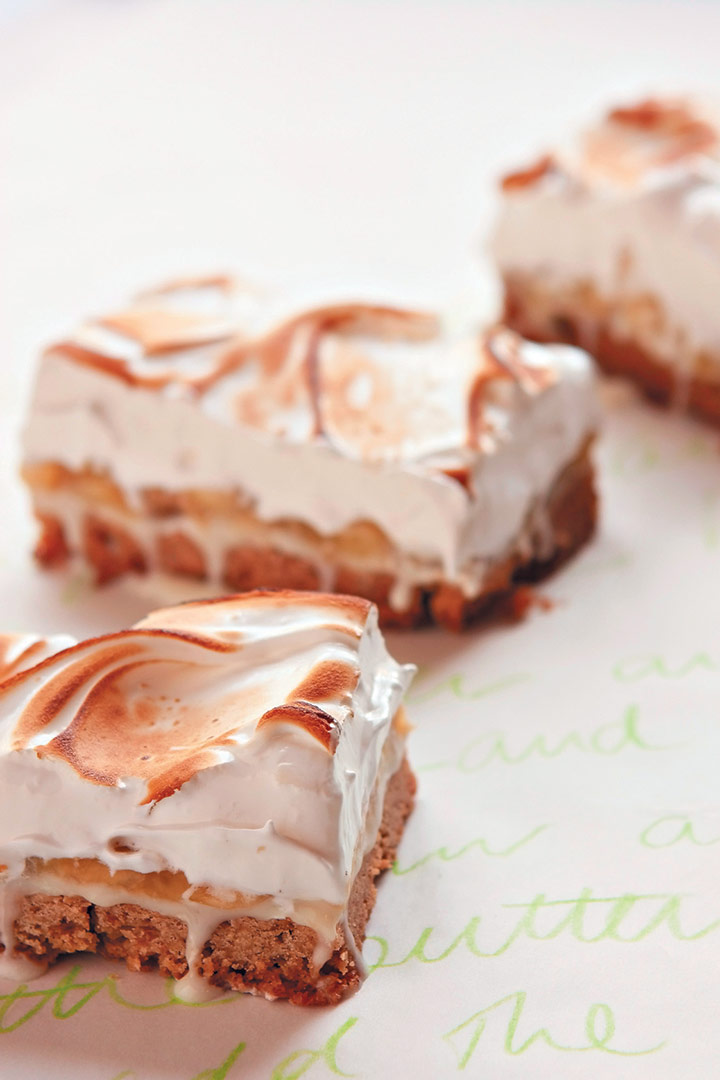 Meringue desserts - Food and Home Entertaining - Banana meringue slices
