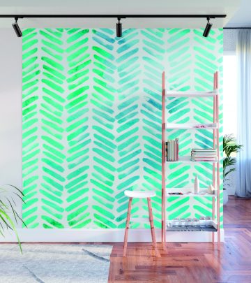 handpainted chevron wall