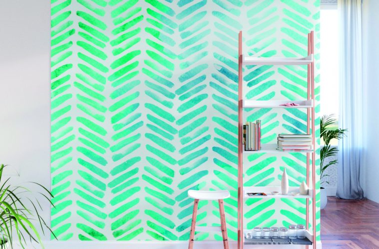 handpainted chevron wall