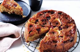 Fig & Raspberry Upside-Down Linzer Cake