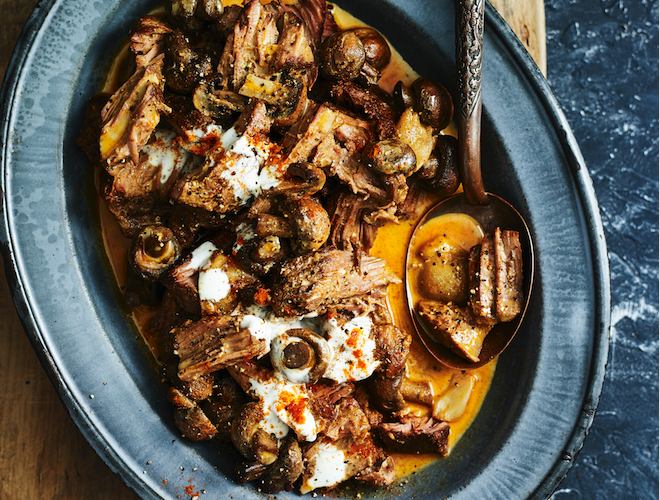 Slow-cooker beef stroganoff