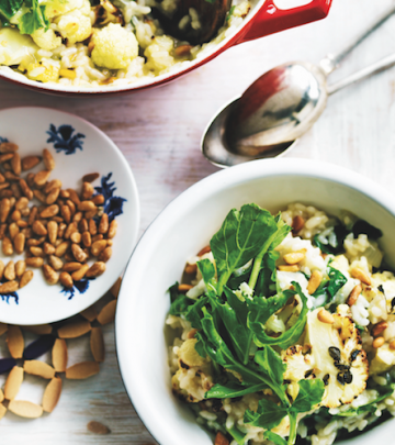 cauliflower and rocket risotto