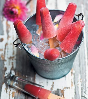 Watermelon and vodka ices