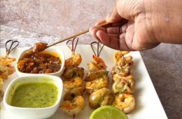 chicken prawn skewers recipe