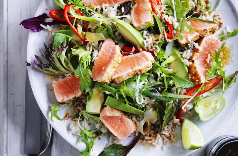 Wasabi salmon poke plate | SA Garden and Home