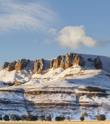 snow capped mountains in the Eastern Cape