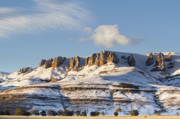 snow capped mountains in the Eastern Cape