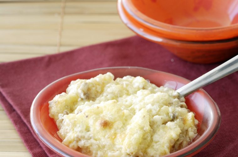 a bowl of sago pudding