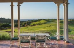 view of garden landscape from patio