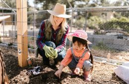 gardening kids with adult supervision