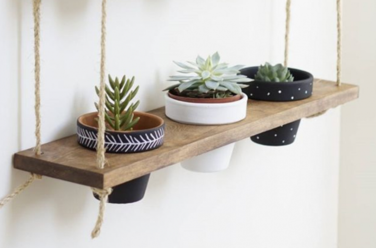 DIY plant hanger garden and home feature