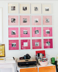 Ombre photo wall