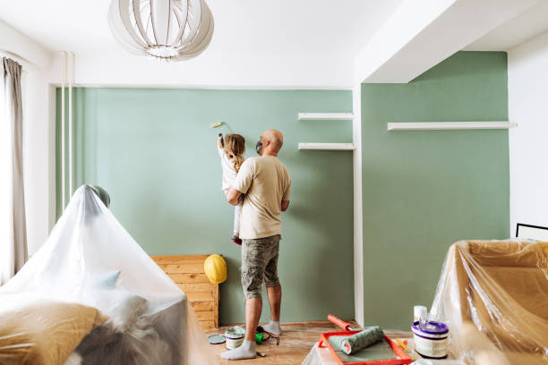 Green living room paint