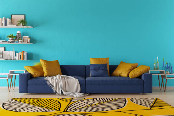 Blue Modern Living Room