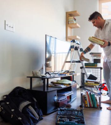 Unpacking and making a house a home by putting books in their places