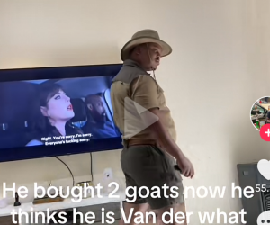 TikToker dresses like a farmer after buying two goats