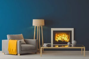 interior design with fireplace.