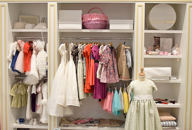 Girl Childs organised closet.