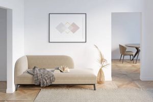 Couch-like cream daybed