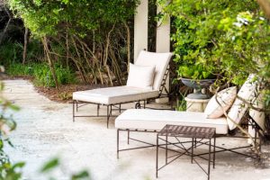 Patio two outdoor sit daybed in garden