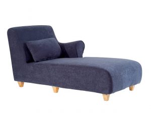 Blue chaise lounge like daybed isolated on white background
