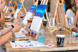 Sip and paint Wine Tasting session
