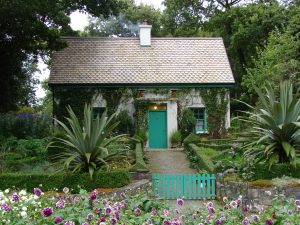 Cottage garden house on the outskirts
