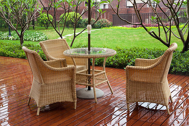 Patio furniture without protection