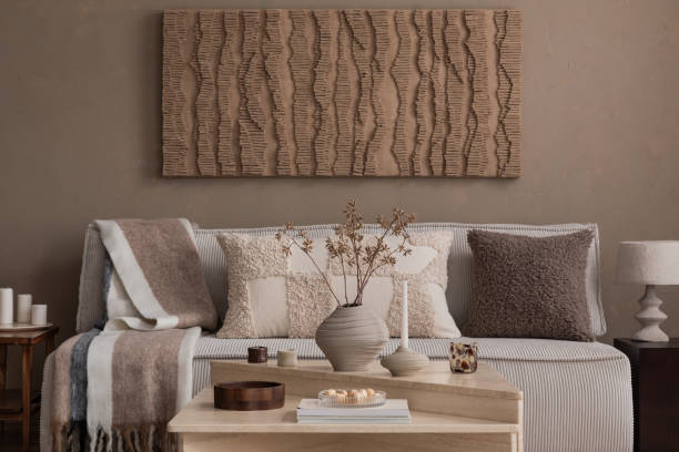 Warm and cozy autumn living room