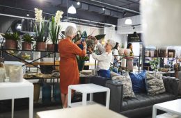 Senior women freinds shopping in home decor shop